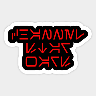 CSW - Aurebesh - Red Sticker